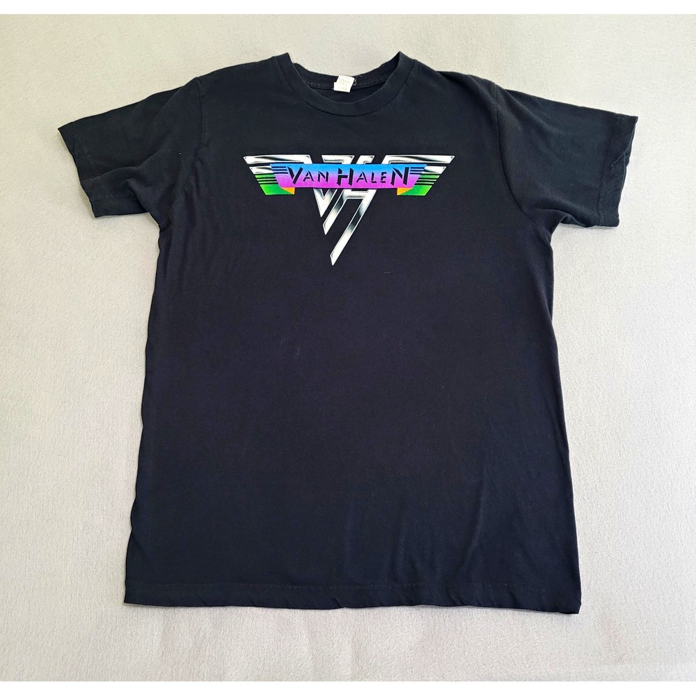 Van Halen World Tour 2007 Black Graphic T-Shirt Size M Rock Pop Music Concert